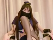 白虎正妹八月未央情趣空姐極度誘惑